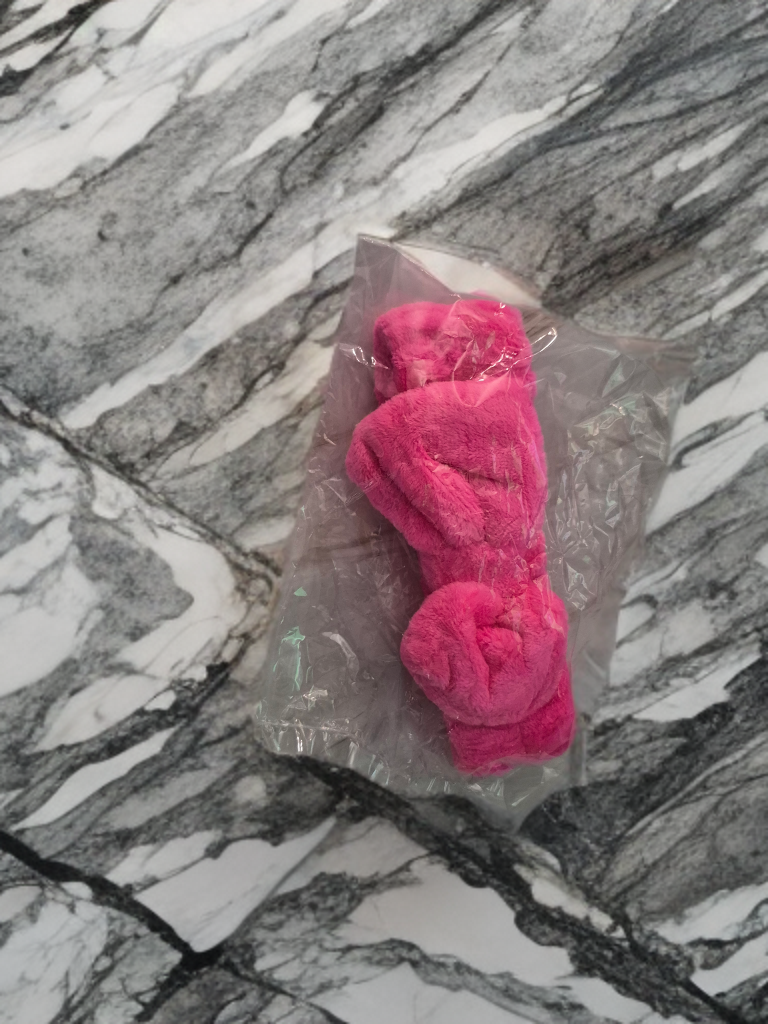 Plush Spa Bow Headband • Hot Pink