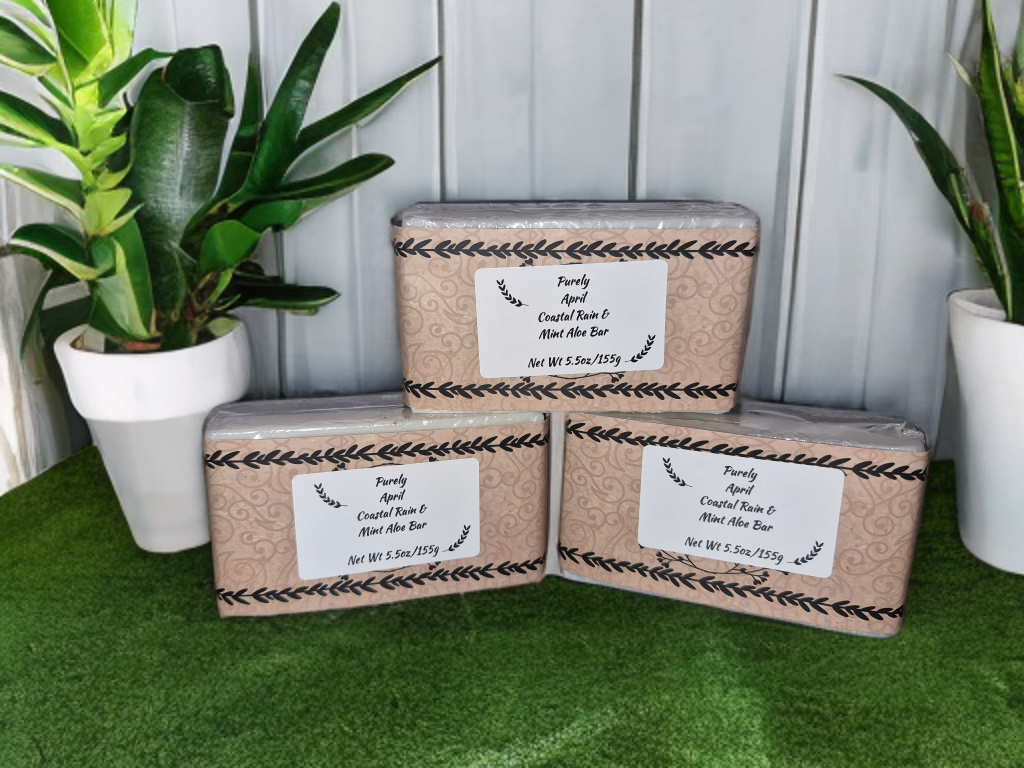 Coastal Rain & Mint Aloe Artisan Soap Bar